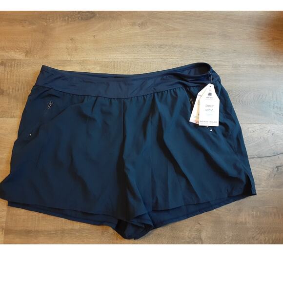 Beach House Swim UPF 50+ Navy Blue Swim Shorts 22W NEW Liner - Picture 1 of 4